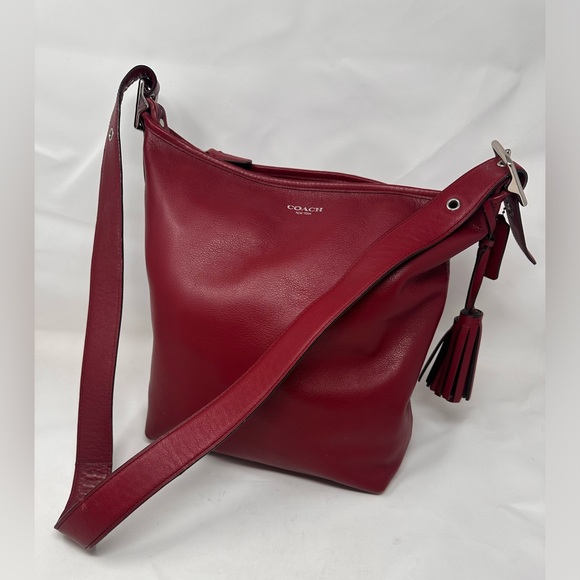COACH Legacy Tassel Duffle 19889
Leather Crossbody Bag Deep Red - Picture 3 of 17
